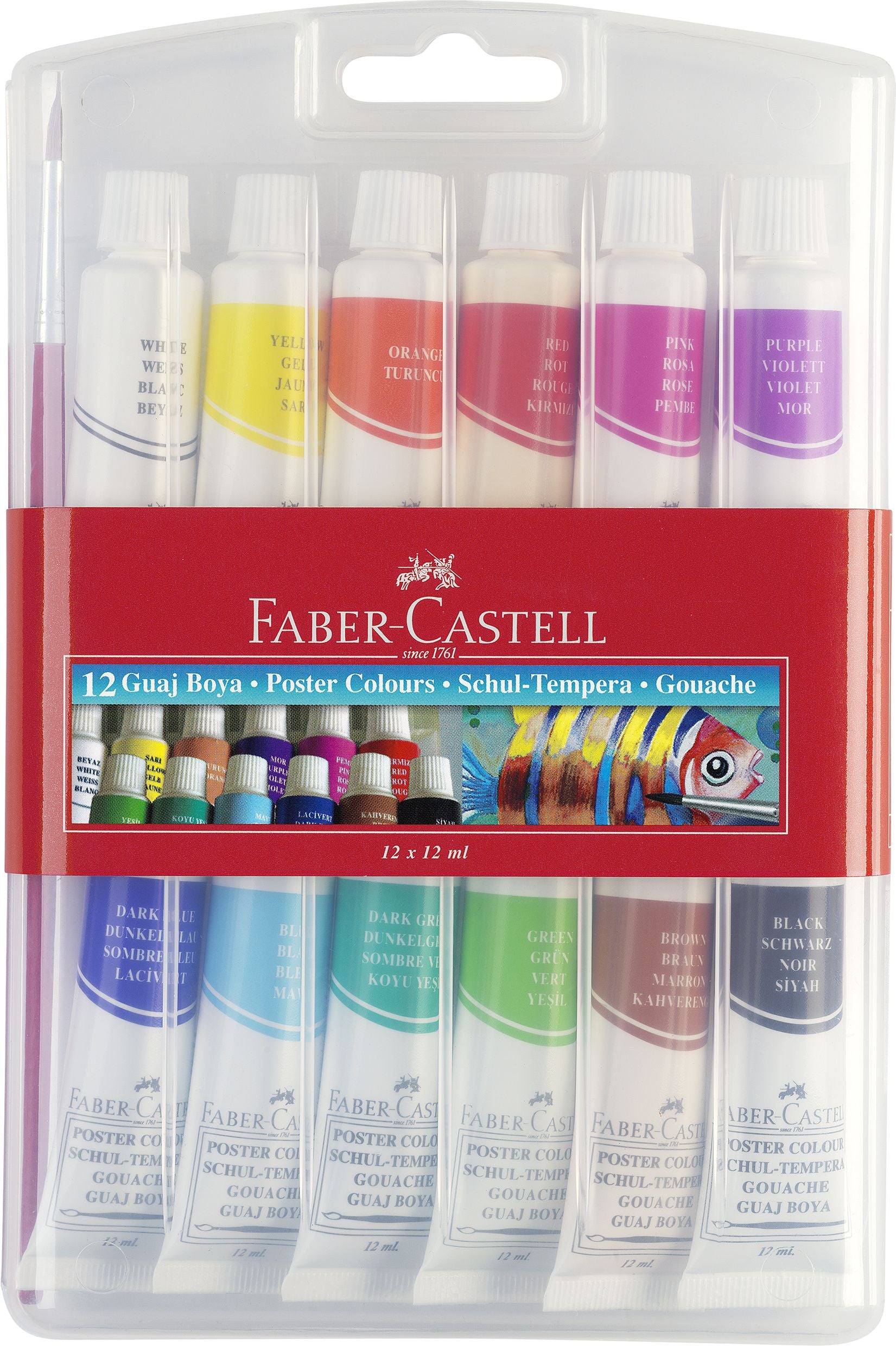 TEMPERA 12 CULORI 12 ML FABER-CASTELL TEMPERA 12 CULORI 12 ML FABER-CASTELL